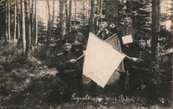 German Signal Troop Soldiers 113th Regiment Bitsch Postcard