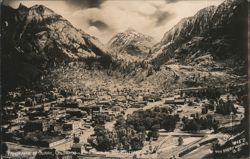 Panorama of Ouray, Mt. Abraham in the distance Postcard
