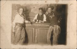 Cowboys in Woolly Chaps & Bartender, Electric Studio Denver Postcard