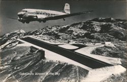 United Air Lines Mainliner, Catalina Airport in the Sky Postcard