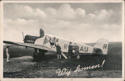 Junkers F 13 Airplane Boarding Passengers Wij Komen! Text Postcard
