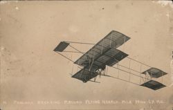 Paulhan Breaking Record Flying Nearly Mile High L.A. 1910 Postcard