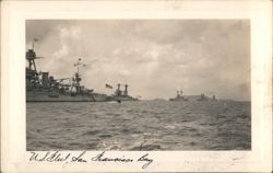 U.S. Fleet Battleships San Francisco Bay Postcard