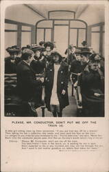 Please Mr. Conductor Don't Put Me Off The Train Song Lyrics Postcard