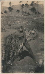 WWI Austro-Hungarian Soldier Grenade Training May 1918 Postcard