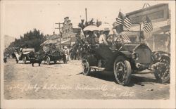 4th of July Parade Decorated Automobiles Gardnerville NV Postcard