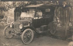 Woman Driver 1914 Ford Model T Touring Car Auburn CA Postcard