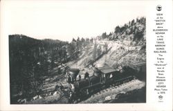 Glenbrook Steam Engine Switch Back Lake Tahoe Railroad Postcard
