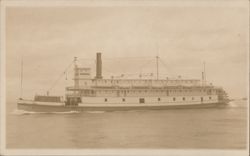 Sternwheel Steamboat J. D. Peters Riverboat Postcard