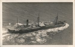 Matson Line Steamship M Funnel San Francisco Bay Postcard