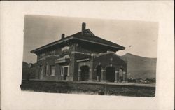 Lakeview Brick Railroad Depot Station Postcard