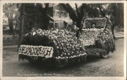 Redondo Beach Floral Car Float Tournament of Roses 1922 Postcard