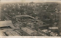 Richardson Lumber Yard Aerial View Clarinda Iowa Postcard