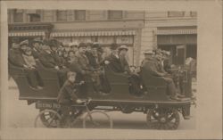 Seeing Denver Sightseeing Auto Group & Boy on Bicycle 1907 Postcard