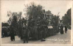 1922 Tournament of Roses Parade Float, Mission Play San Gabriel Postcard