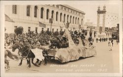 1925 Admission Day Parade Float San Francisco Diamond Jubilee Postcard