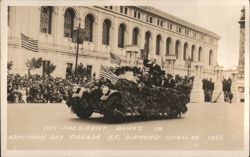 VP Dawes Admission Day Parade SF Diamond Jubilee 1925 Postcard