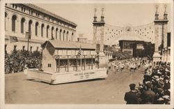 1925 First State Capitol Building Float Parade San Jose Postcard
