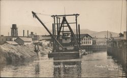 Dredger Tule Queen on Napa River, California Postcard