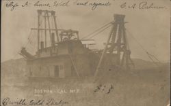 Boston-Cal No 3 Gold Dredger, Oroville Mining Postcard