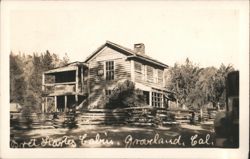 Bret Harte Cabin Historic Wooden Home Split Rail Fence Postcard