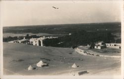 Mena House Camp Tents in Desert Landscape Postcard