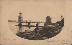 Beacon and Walkway at Bradleys Head Postcard
