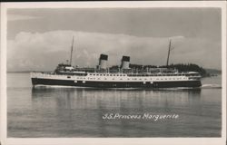 S.S. Princess Marguerite Steamship Two Funnels Postcard