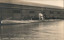 German Submarine UB 88 at Dock Postcard