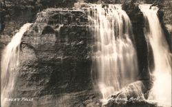 Miner's Falls Cascading Waterfall Scenic View Postcard