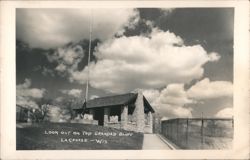 Look Out on Top Grandad Bluff Stone Shelter Postcard