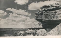 Grandad Bluff Rock Formation Overlooking Valley Postcard