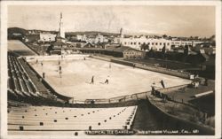 Tropical Ice Gardens Outdoor Skating Rink Postcard