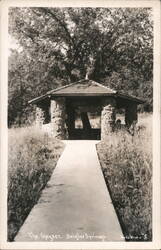 The Geyser Stone Gazebo Seigler Springs Lake County Postcard