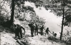 Boy Scouts Hiking Silver Creek Trail Owasippe Scout Camps Postcard
