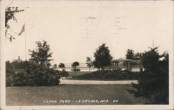 Levee Park, Bridge & Pavilion, La Crosse, Wisconsin Postcard