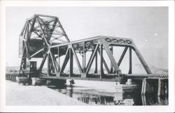 Railroad Bascule Bridge Cape Cod Canal 1914 Postcard