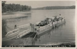 Highway 62 & 101 Auto Ferry Boat Crossing Postcard
