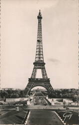 Eiffel Tower from Palais de Chaillot Paris France Postcard