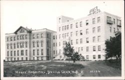 Mercy Hospital Exterior Building View Postcard