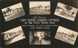 Cozy Copper Covered Cottages, Lake Worth, FL Multi-View Postcard