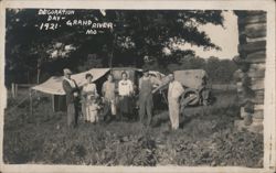 Decoration Day 1921 Fishing Camp Group Grand River Postcard