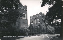 Blackstone and Harlan Hall, Lake Forest College Postcard