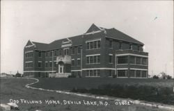 Odd Fellows Home Brick Building Exterior Postcard