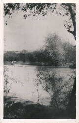 The Jordan River at Jericho with Rowboat Postcard