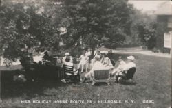 Hils Holiday House, Route 23, Guests on Lawn Postcard