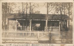 Log Cabin Lodge, Zephyrhills, Florida Postcard