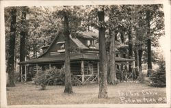 The Log Cabin, Rustic Summer Home in Woods Postcard