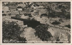 General View Midget City Model Village Train US 17-92 Florida Postcard
