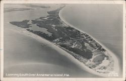 Looking South Over Anna Maria Island Aerial View Postcard